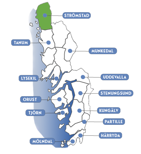 Reumatikerföreningen Strömstad, Karta över Bohuslän